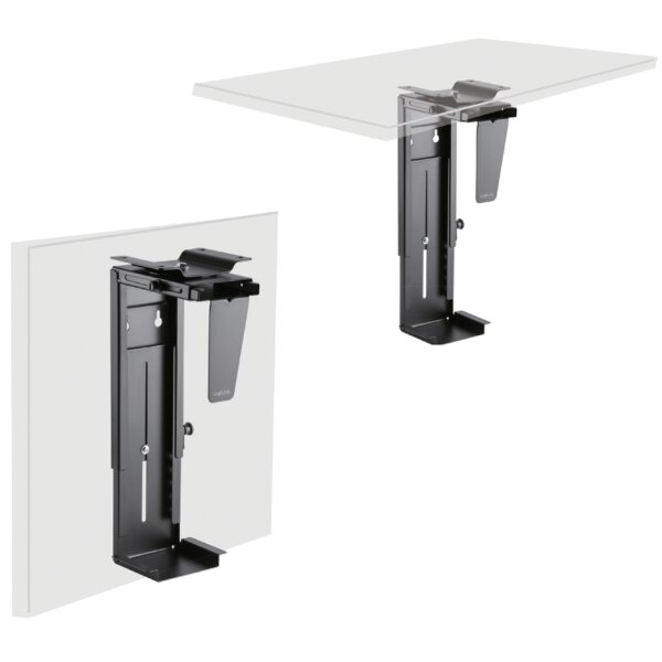 LogiLink Support CPU, métal, pivotant & coulissant, noir