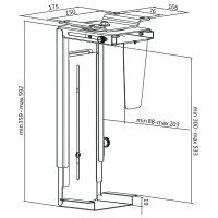 LogiLink PC-Halter, aus Metall, dreh- & ausziehbar,...