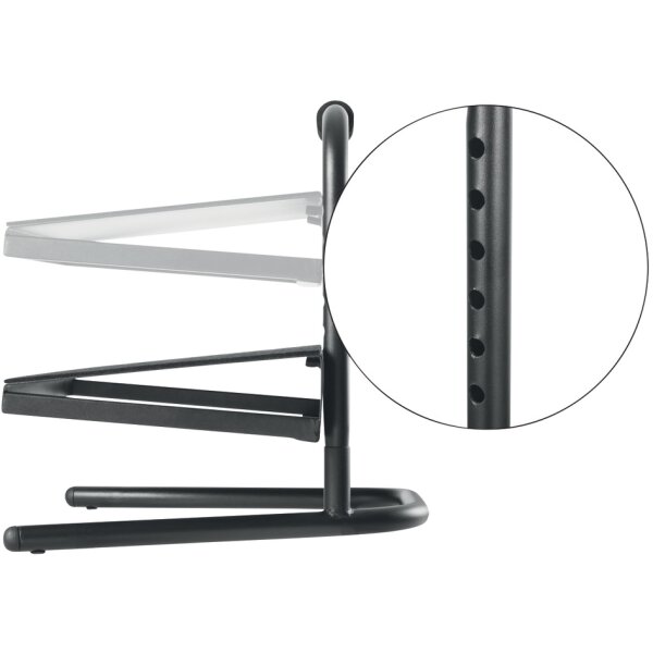 LogiLink Repose-pieds, réglable en hauteur, noir
