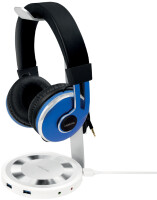 LogiLink Support pour casque audio, en aluminium, argent