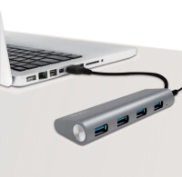 LogiLink Hub USB 3.0, 4 ports, boîtier en...
