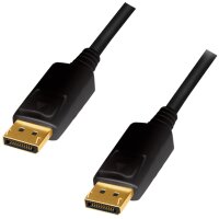 LogiLink Câble de connexion DisplayPort, noir, 7,5 m