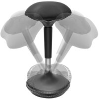 LogiLink Tabouret, hauteur réglable, noir