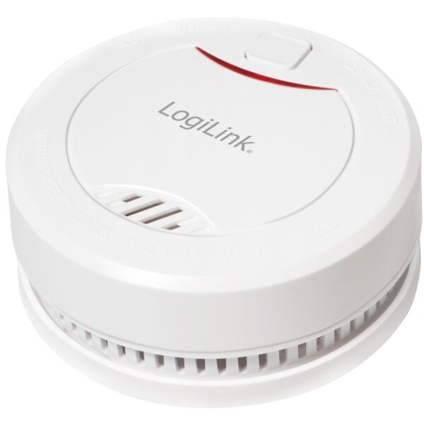 LogiLink D&eacute;tecteur de fum&eacute;e Longlife, avec batterie, blanc