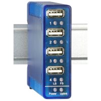 W&T Hub USB 2.0 pour utilisation industrielle, 4...