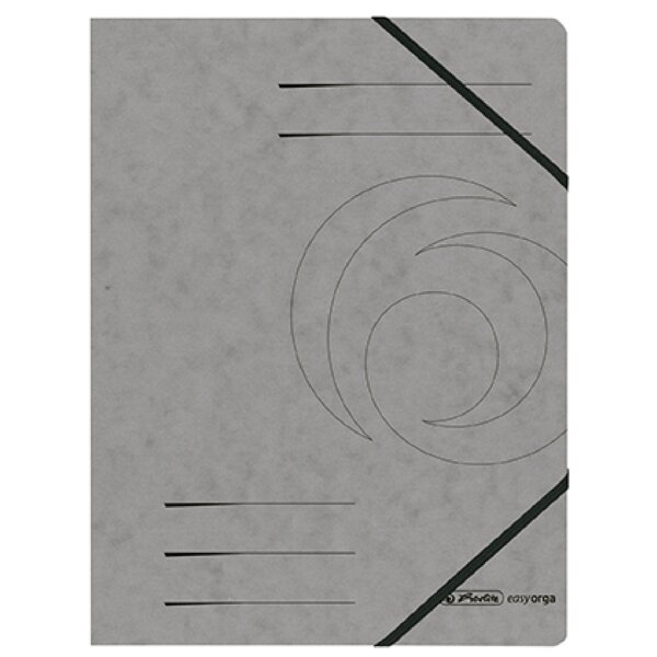 herlitz Eckspannermappe easyorga, A4, Karton dunkelgrau