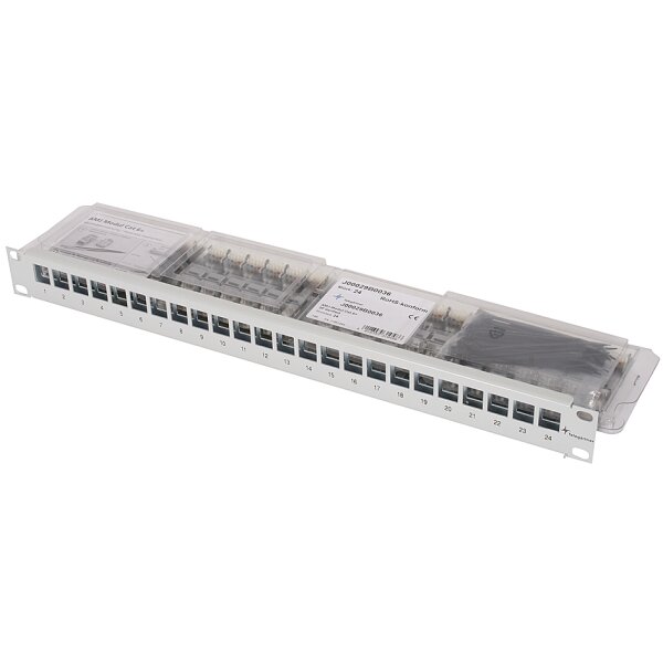Telegärtner Support de module 19 avec 24 x module AMJ cat.6