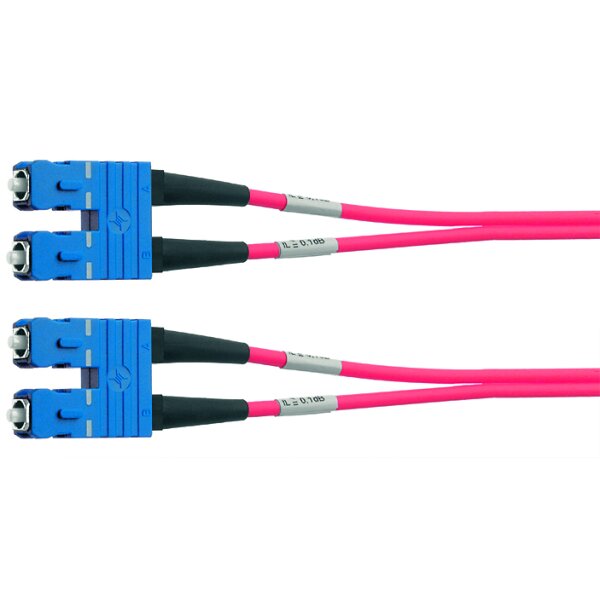 Teleg&auml;rtner LWL Patchkabel, SC-Duplex - SC-Duplex, OM3, 1 m