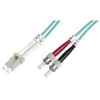 DIGITUS LWL Patchkabel, 2 x ST - LC-Duplex, OM3, 1,0 m