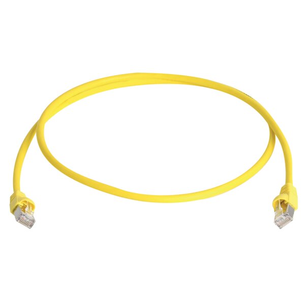 Teleg&auml;rtner Patchkabel, Kat.6A (tief), S FTP, 1,0 m, gelb