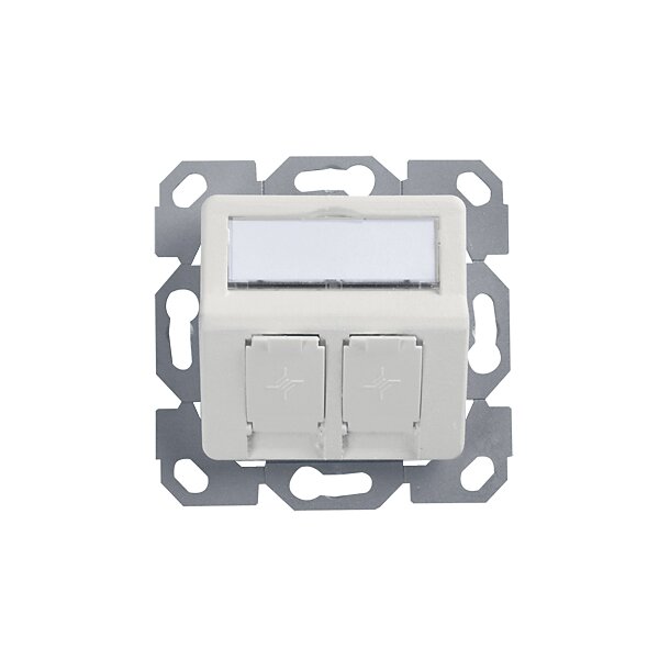 Telegärtner AMJ Boîtier encastrable, 50 x 50 mm, 2 ports