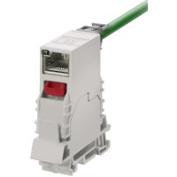 Telegärtner Connecteur pour rail STX, + femelle RJ45
