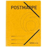 herlitz Postmappe, Karton, DIN A4, gelb