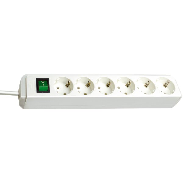 brennenstuhl Steckdosenleiste Eco-Line, 6-fach, weiss