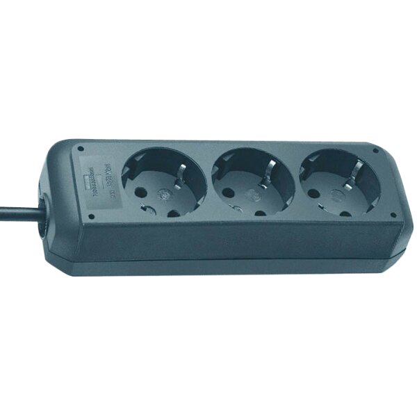 brennenstuhl Steckdosenleiste Eco-Line, 3-fach, schwarz
