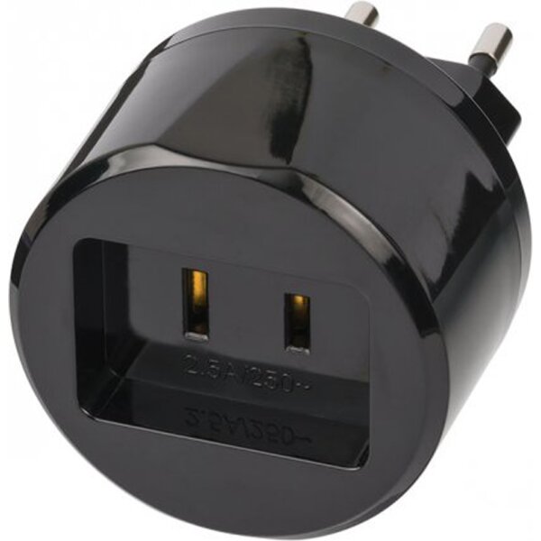brennenstuhl Reisestecker USA Eurostecker, schwarz