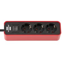 brennenstuhl Steckdosenleiste Ecolor, 3-fach, schwarz weiss