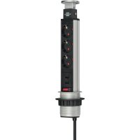 brennenstuhl Steckdoseneinheit Tower Power, 3-fach, USB
