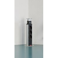 brennenstuhl Steckdoseneinheit Tower Power, 3-fach, USB