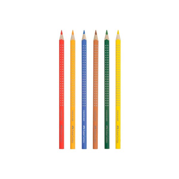 FABER-CASTELL Farbstifte Colour Grip 112406 6 Farben