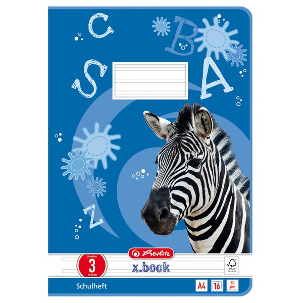 herlitz Schulheft x.book, DIN A4, Lineatur dm liniert