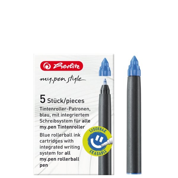 herlitz Tintenroller-Patronen my.pen, k&ouml;nigsblau