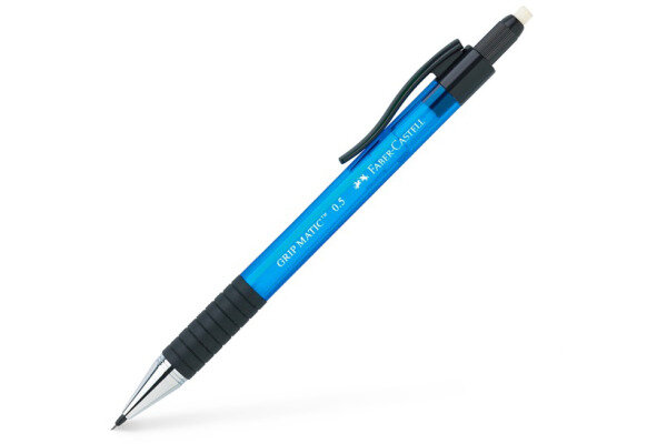 FABER-CASTELL Druckbleistift 1375 HB 137551 blau, mit Radierer 0.5mm