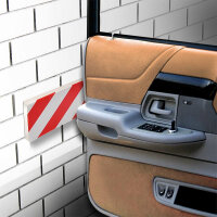 IWH Autotür-Schutzleiste für Garage, weiss rot