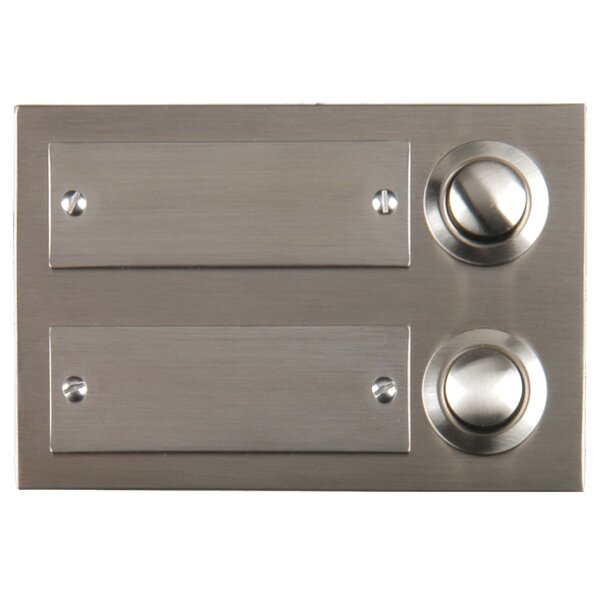 UniTEC Bouton pour sonnette, en zinc moul&eacute;, 2 boutons