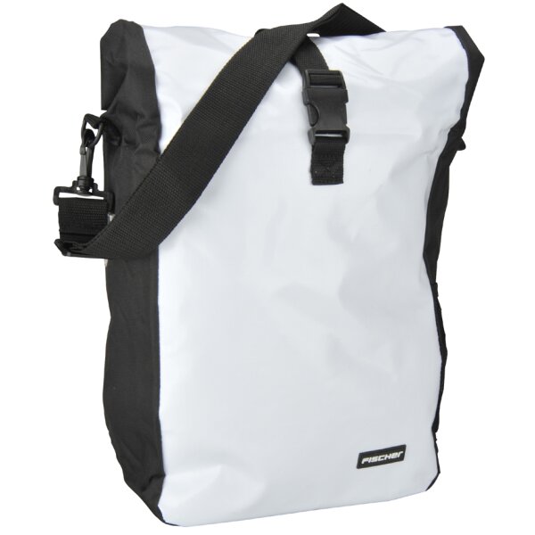 FISCHER Fahrrad-Gep&auml;cktr&auml;gertasche Kurier, weiss schwarz
