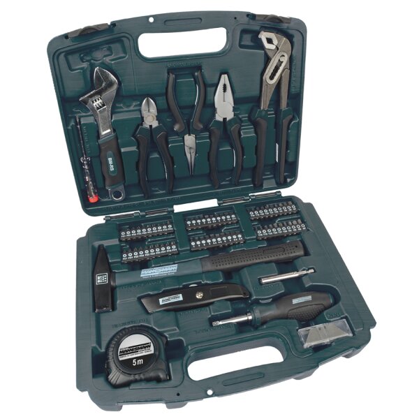 BRÜDER MANNESMANN Jeu doutils, 163 pièces, caisse à outils