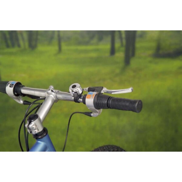 FISCHER Fahrradlenker-Klingel, schwarz silber