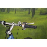 FISCHER Fahrradlenker-Klingel, schwarz silber