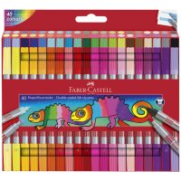 FABER-CASTELL Feutre double pointe, étui de 10