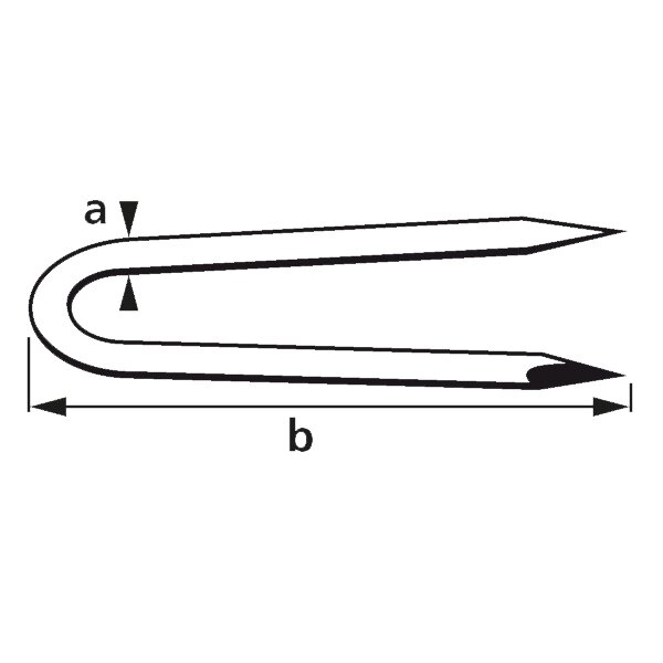suki. Drahtkrampe 2,5 x 25 mm, Stahl verzinkt, 400 g