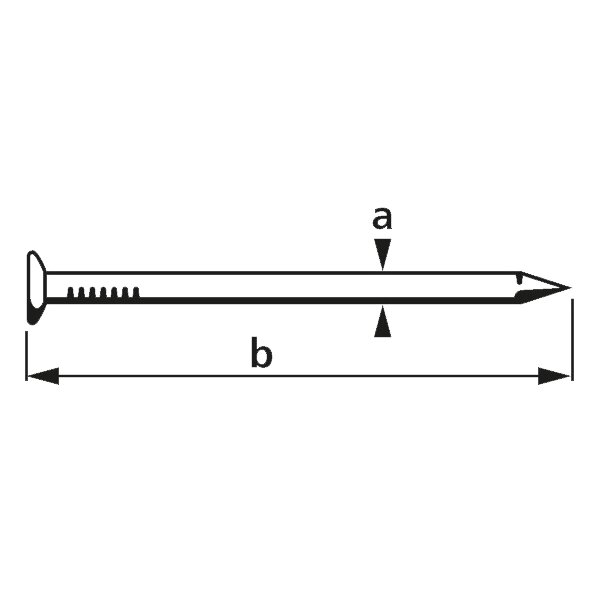 suki. Drahtstift, Senkkopf, 2,8 x 60 mm, blank, 400 g