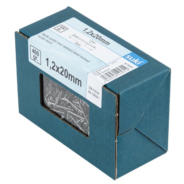 suki. Pointe, tête dhomme, 1,6 x 30 mm, galvanisé, 400 g