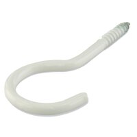 suki. Schraubhaken, gebogen, 40 x 3,0 mm, weiss, 18...