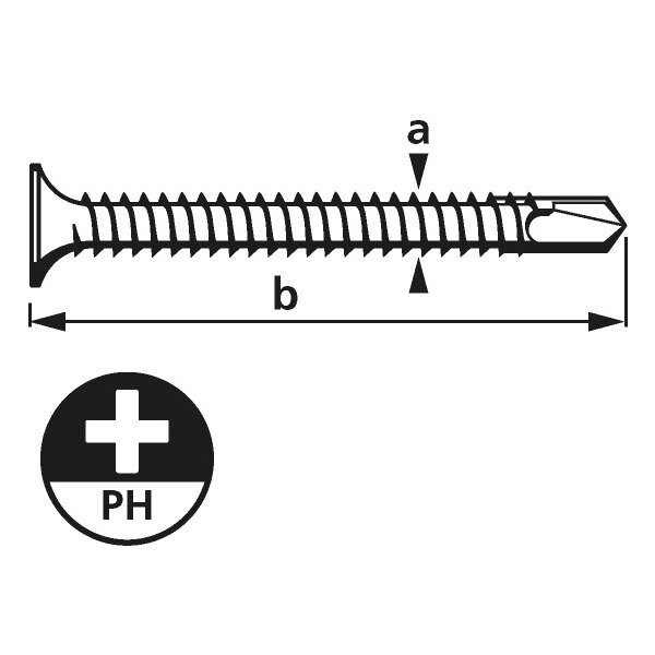 suki. Schnellbauschraube 3,5x25 mm, 1.000 Stück, Bohrspitze