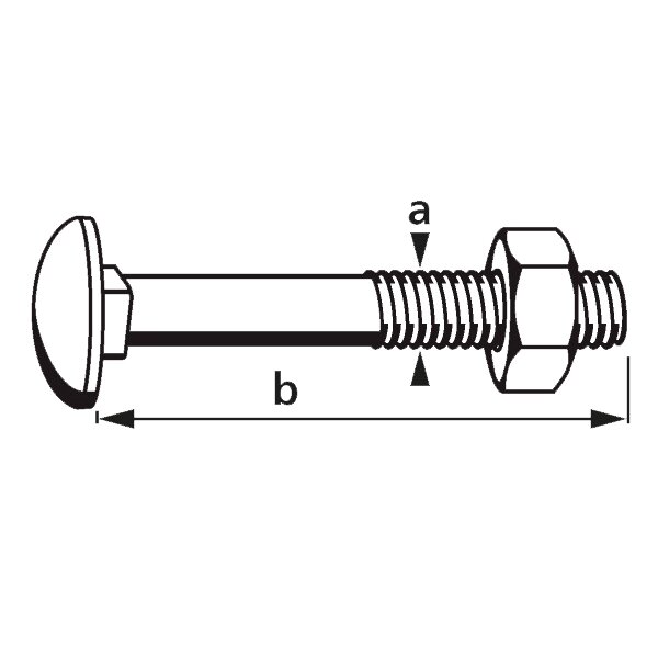 suki. Schlossschraube, Flachrundkopf, M6x40 20 mm