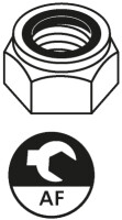 suki. Contre écrou, M10 , PH2, avec anneau en plastique,