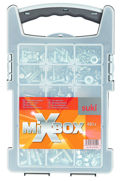 suki. Mixbox "metrische Schrauben", 480 teilig