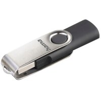 hama Clé USB 2.0 Rotate, 128 GB, noir/argent