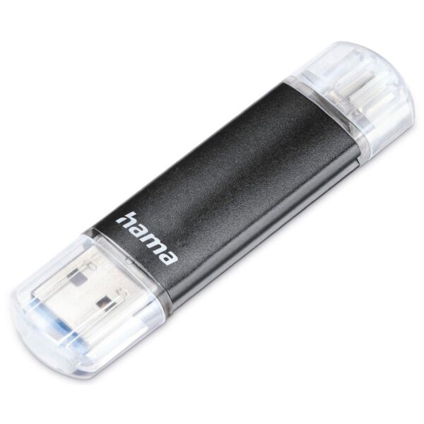 hama USB 3.0 Speicherstick "Laeta Twin", 64 GB, schwarz