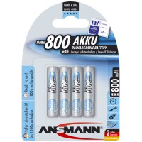 ANSMANN NiMH Akku maxE, Micro (AAA) 800 mAh, 2er Blister