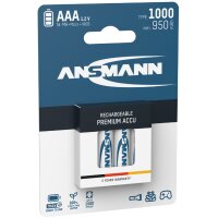 ANSMANN Pile rechargeable NiMH Premium, Micro AAA, 1.000 mAh