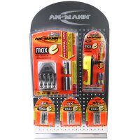 ANSMANN Thekendisplay aus Metall mit 16 Haken,...