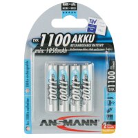 ANSMANN Pile rechargeable NiMH Premium, Micro AAA, 1.100 mAh