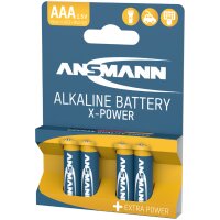 ANSMANN Pile alcaline X-Power, Micro AAA, blister de 4