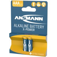 ANSMANN Pile alcaline X-Power, Micro AAA, blister de 2